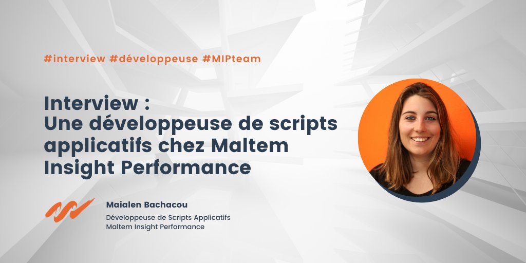 [INTERVIEW] 🎤 Notre Développeuse de Scripts Applicatifs, Maialen Bachacou, nous présente ses missions quotidiennes au sein de la MIP Team ! 👉 bit.ly/399kQaB