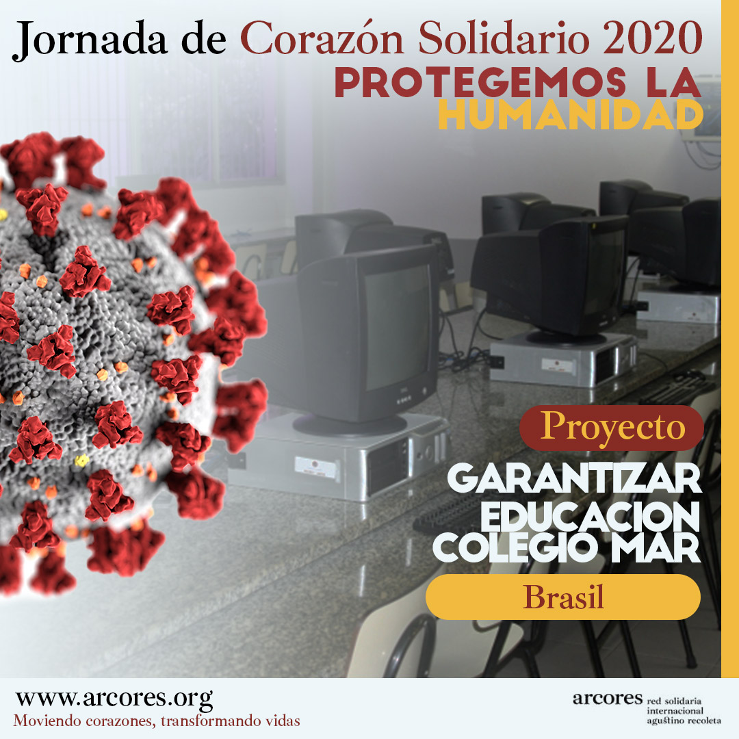 ARCORES_NETWORK's tweet photo. #JCS2020 💙trabajamos para brindar respuesta a las necesidades generadas por la pandemia.
Te presentamos nuestro proyecto beneficiario en #Brasil🇧🇷. Trabajando por la educación de calidad buscamos dotar de equipos e internet al colegio de las #MAR en Vitoria do Espirito Santo https://t.co/MKfcddYJIz