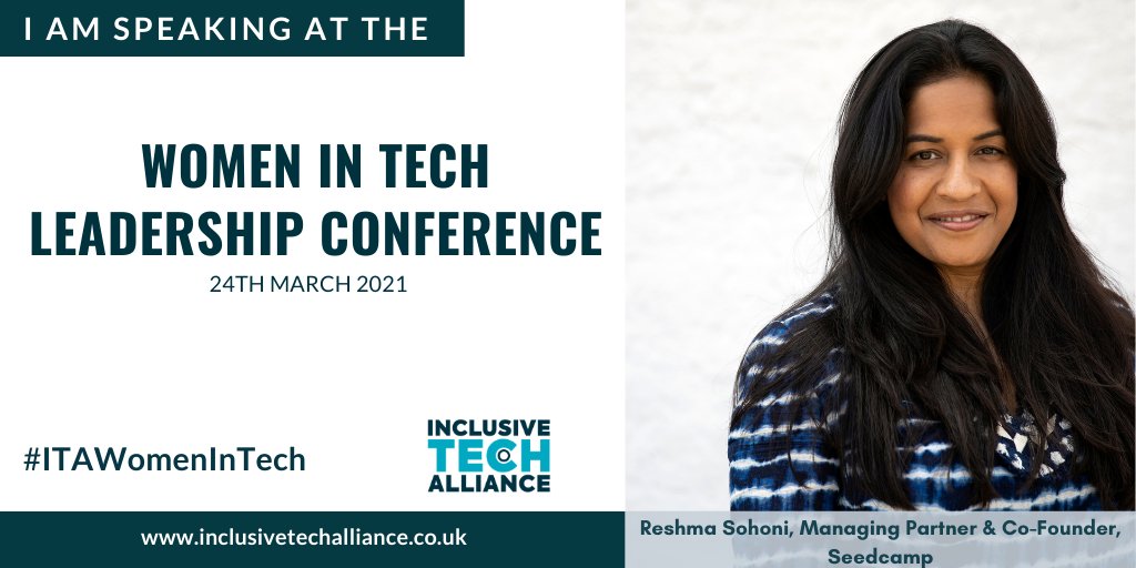 seedcamp's tweet photo. Make sure to catch @rsohoni speaking at the ITA Women in Tech Leadership Conference with @InclusiveBoards tomorrow π
#ITAWomenInTech https://t.co/qLmlZ56Zrh