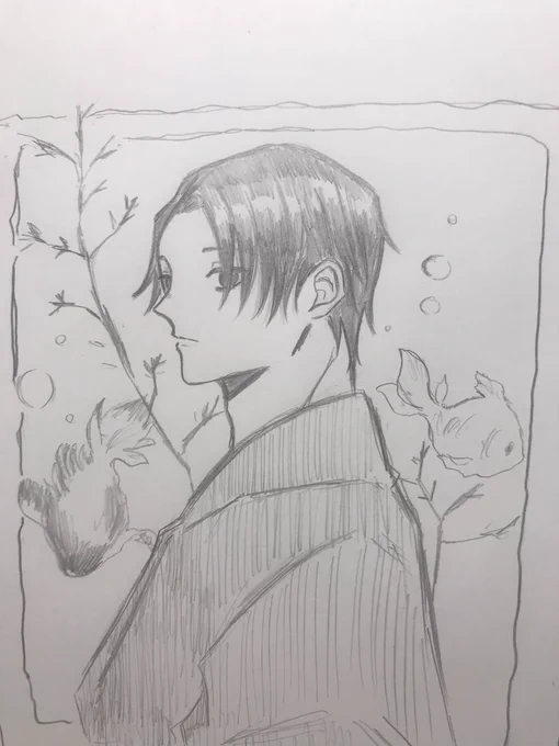 乙骨憂太
和装と金魚 