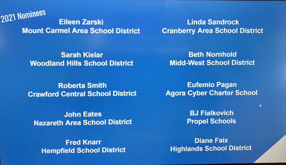 icr205's tweet photo. Congratulations to our very own @EatesJD for making the top 4 for the Data Governance Award from PDE! 🎉 @JulieEates @themaddoc44 @DrikerNasdSupt @NASDBlueEagles @PADeptofEd https://t.co/2OBzYbmaIk