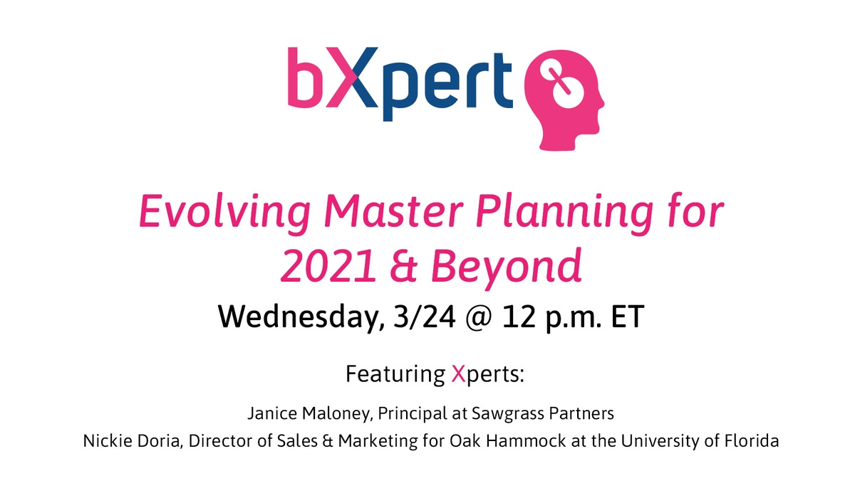 Join us tomorrow! You’ll hear firsthand from our expert panel on how they are navigating the master planning process for 2021 and beyond. 

Register here: us02web.zoom.us/webinar/regist…