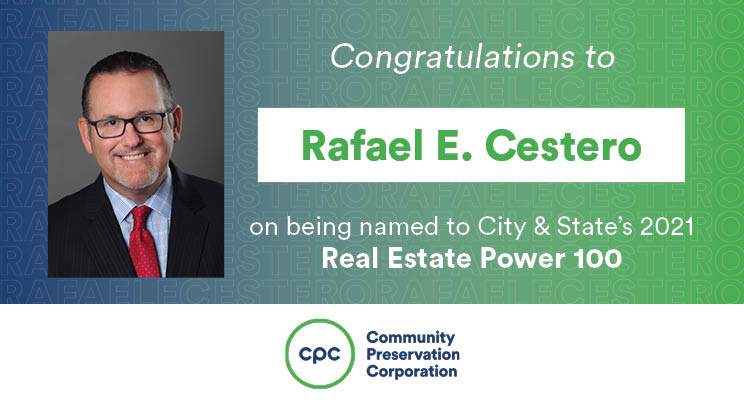 communityp's tweet photo. Congratulations to CPC President &amp; CEO @RafaelCestero1 and fellow members of the @CityAndStateNY 2021 Real Estate Power 100.  

View the list: https://t.co/od1XFCToAF

#realestate #nyrealestate #nycrealestate #nycnonprofit #CEOs https://t.co/TCxbIAnVmQ