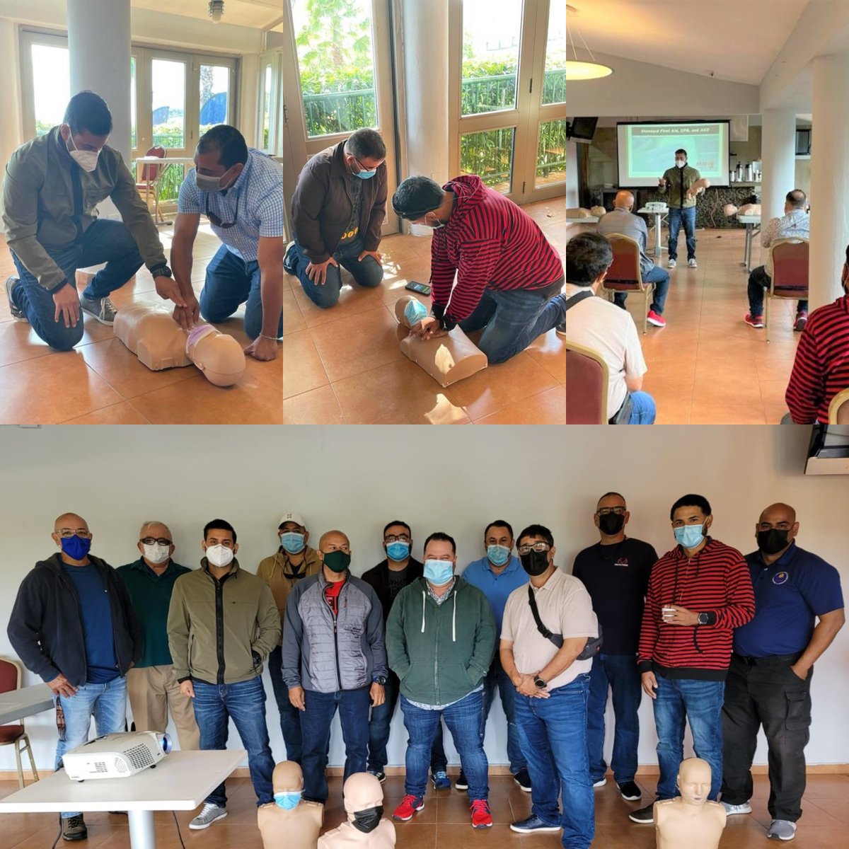 CICConstruction's tweet photo. Another day, another training session for our safety officers as part of the CIC Safety Department's commitment to the well-being and health of our employees and clients.  #teamwork https://t.co/N06JFoy5Gt