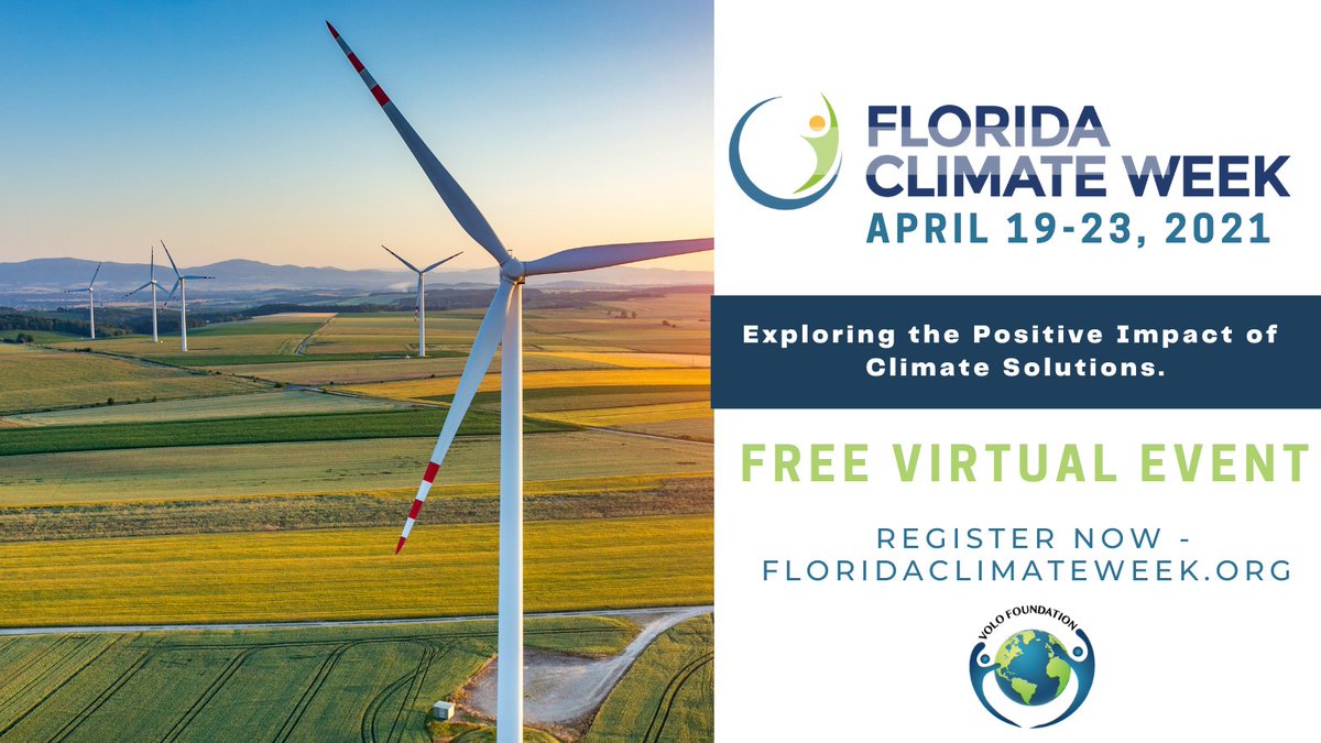 VoLoFoundation's tweet photo. #Florida Climate Week by VoLo Foundation is a FREE virtual event. Take part in a week’s worth of events with guest speakers to help you understand the impacts our changing climate is having. and learn how to become a part of the solution.
🚨Register now https://t.co/9jCnepxytm https://t.co/oWQOnMplNI