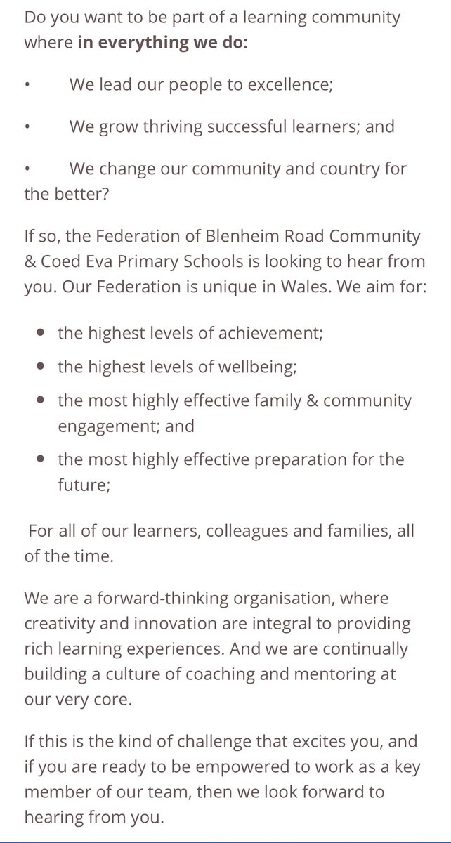TheFederation1's tweet photo. Do you want to work at two of the most ambitious schools in Wales?

We would love to hear from you. 

https://t.co/LxQeuTmfRH https://t.co/24HiyGUNwr