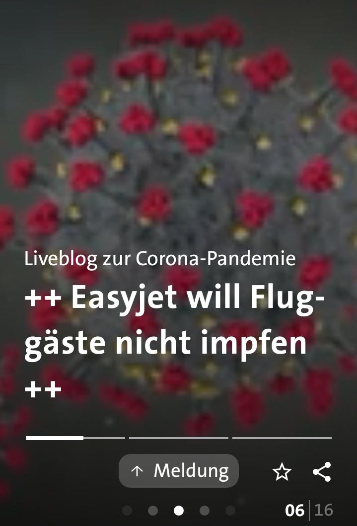 Hatte extra eine <a href="/easyJet_DE/">easyJet Deutschland</a> #Spritztour für Oma gebucht... 1. Impfung auf dem Hinflug und 2. Impfung auf dem Rückflug... hätte gepasst statt dem Gedöns mit der Terminvergabe und Warten im #Impfzentrum ....und jetzt lese ich das bei <a href="/tagesschau/">tagesschau</a> .... nix wars mit #AstraZeneca