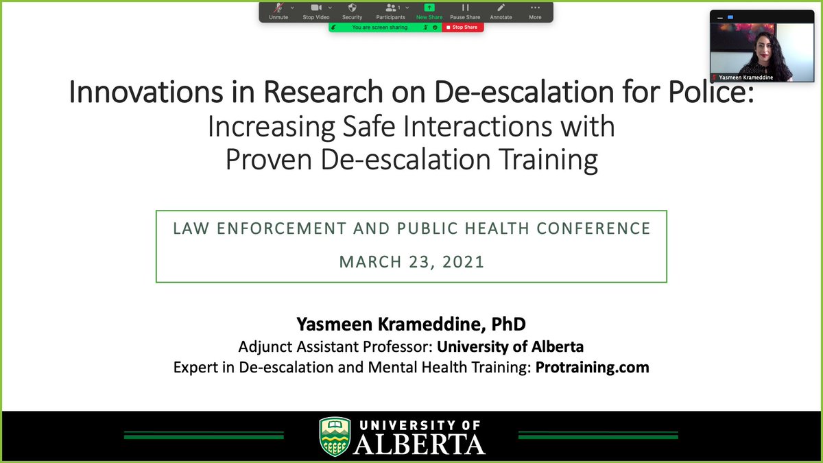 YKrameddine's tweet image. Thank you to all who joined in on my session! It was a pleasure to speak at @LEPH2021 about #deescalationtraining #LEPH2021 @protraining #savinglives DM for more info about our #evidencebased training for #police