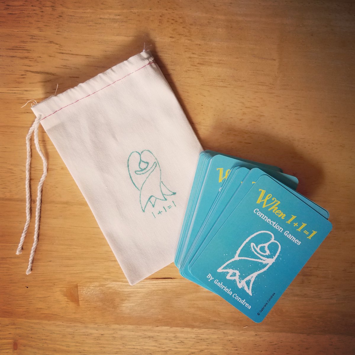 whenoneplusone's tweet image. NEW *limited* hand-crafted edition of the @whenoneplusone #ConnectionGames is now available! A non-verbal, movement based game to help you deepen your bond and spice up your night in or date night. For couples, families, parties, etc.