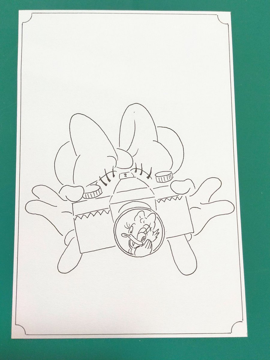 へっちゃん はい チーズ ディズニー ミニー デイジー イラスト ドローイング ペン画 へっちゃん はい チーズ ディズニー ミニー デイジー イラスト ドローイング ペン画
