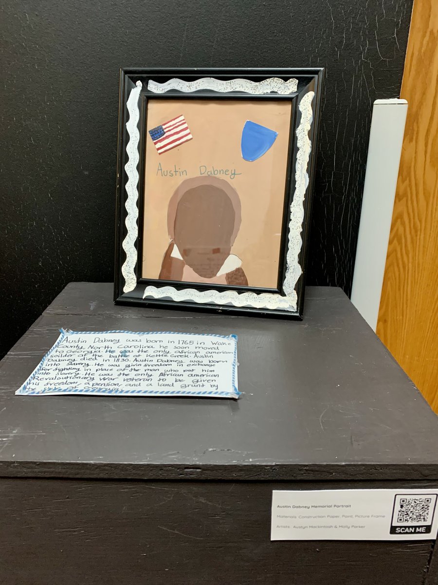 hovan_tara's tweet photo. @halseanderson
 We created a monument for the unsung hero, Austyn Dabney. Dabney was brave and fought in the Battle of Kettle Creek. There are so many unsung heroes and I wonder how we can change that. Check out our project: https://t.co/vgBv6am4S3  #heroesnothate 
@MVPSchool https://t.co/MuIkkXZoQW
