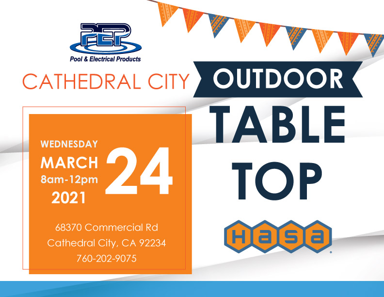 pepsocial's tweet image. We have two outdoor events with #HASA and #Raypak going on tomorrow at these local branches. Please practice social distancing and mask up. Thank you! poolelectrical.com 

#PEPCathedralCity with HASA from 8am to 12pm 
#PEPSanFernando with Raypak from 9am to 12pm