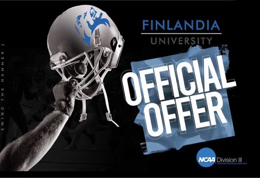timmons_collin's tweet photo. I am blessed to receive the offer from @coachcollier1 @FinlandiaU @FULionsFootball @FinlandiaLions https://t.co/1RS6nLcJPn