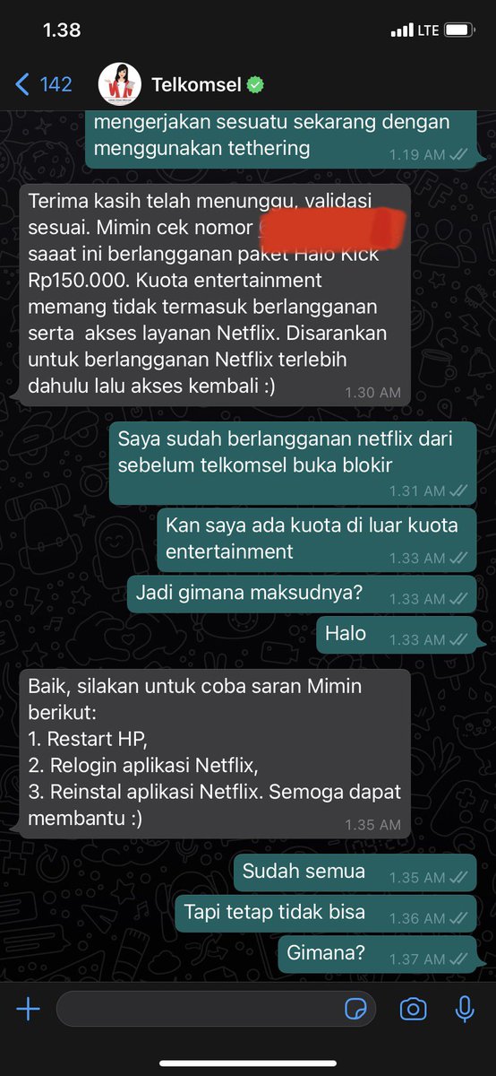 hamskii's tweet photo. @Telkomsel Please jangan ngasih jawaban template di tengah2 sinyalmu susah begini di jam segini. Do better than that https://t.co/ELsJWaShRp