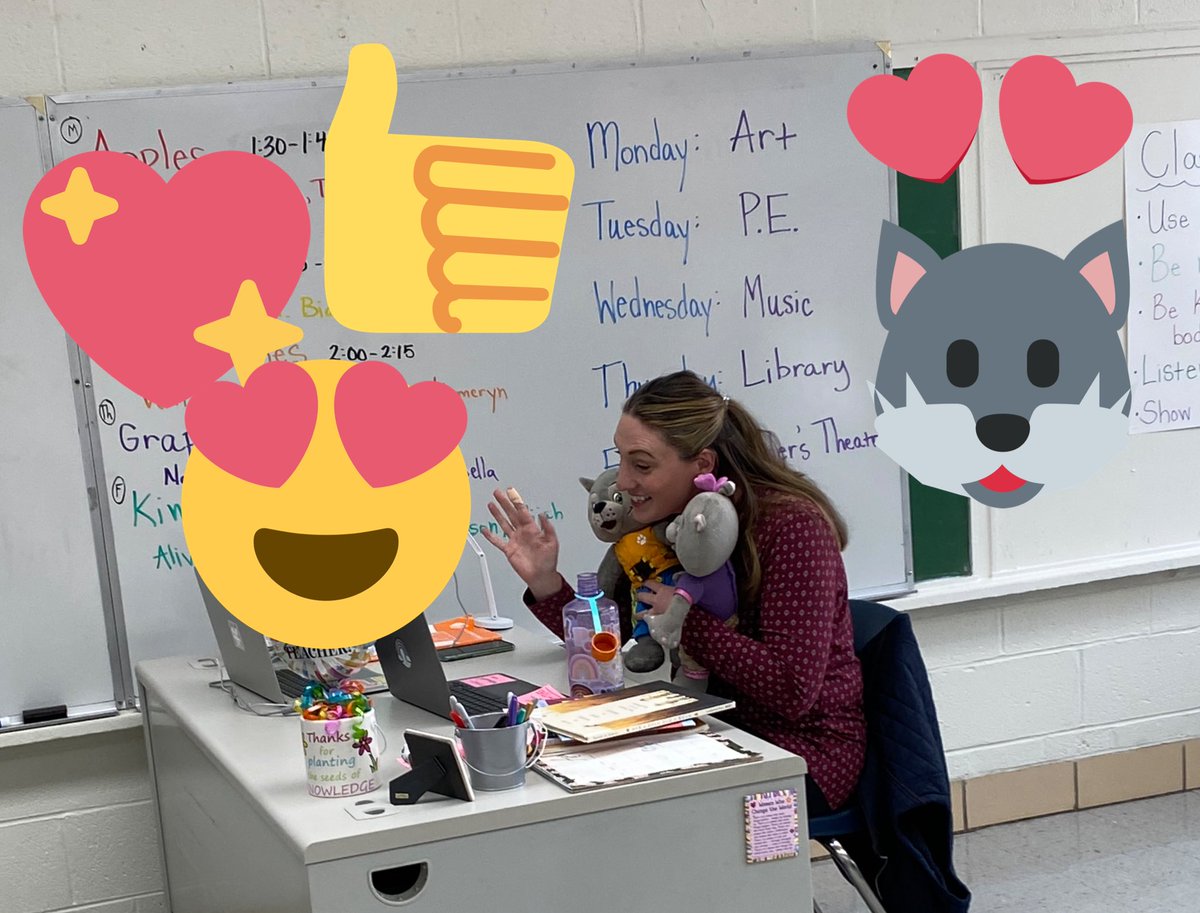 cbollenbacher1's tweet photo. Mrs. Shaw’s remote Kindergarteners @western161 know how to say farewell with a beautiful “Goodbye Song” and with lots of love before heading into Small Groups and Specials classes! ❤️🐺 🎶 🎤 #d161learns #communitybuilding #launch https://t.co/6lR8GwGND4
