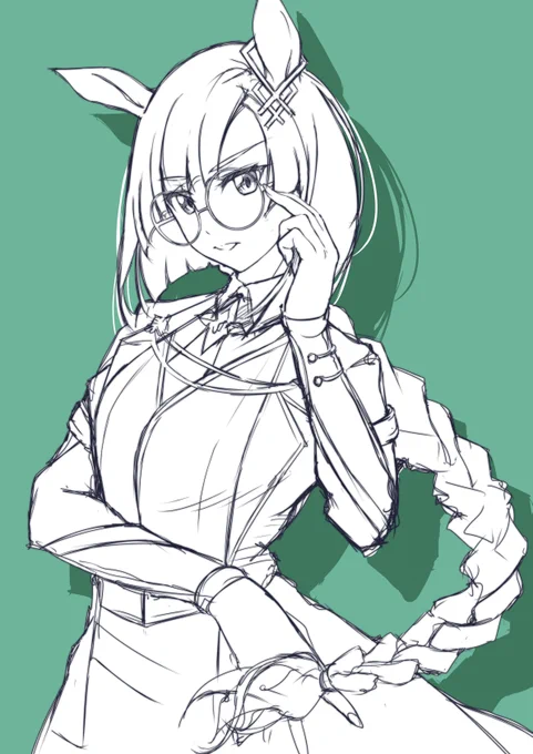 イクノディクタスを描いてみようとしてるが、髪が意外に難しい。 