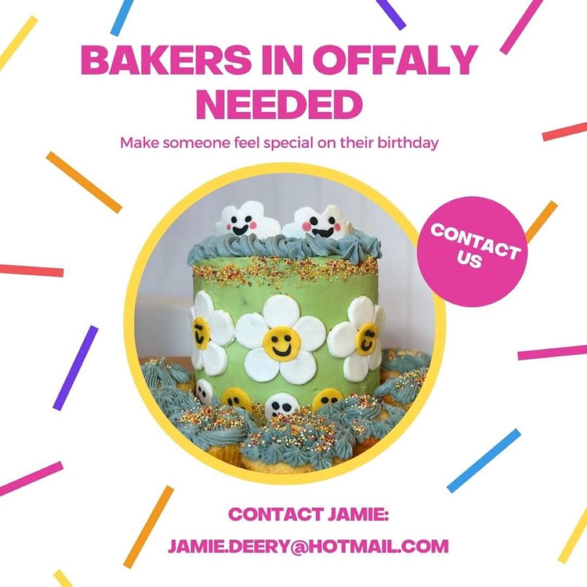 We are so happy to announce that we are expanding to Offaly thanks to our amazing coordinator Jamie ❤️ thanks so much Jamie for making this possible! Please contact us or Jamie if you want to join 🎂✨❤️#ireland #offaly #irelandoffaly #bakers #directprovision #dp