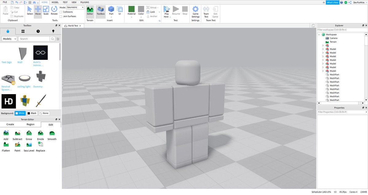 Roblox studio team
