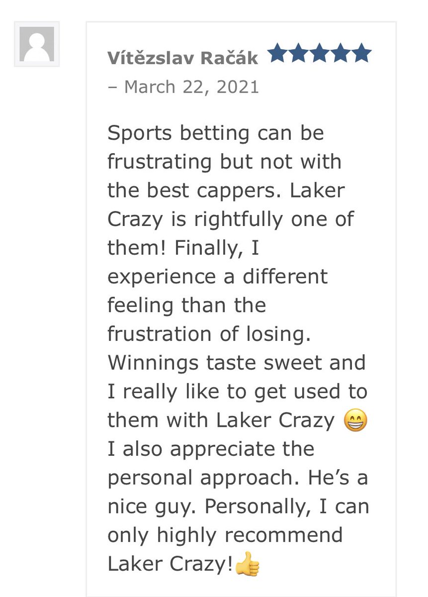 Laker_crazy's tweet photo. "Capping is a full time responsibility where in you work hard to make money for others for the trust they show in your work.

Thank you for the Kind Words"🔥

#Gamblingtwitter #Handicapping #Sportspicks #Laker_crazy #CustomerExperience #Pickscity #Lifeofacapper https://t.co/4JXvHP2MAE