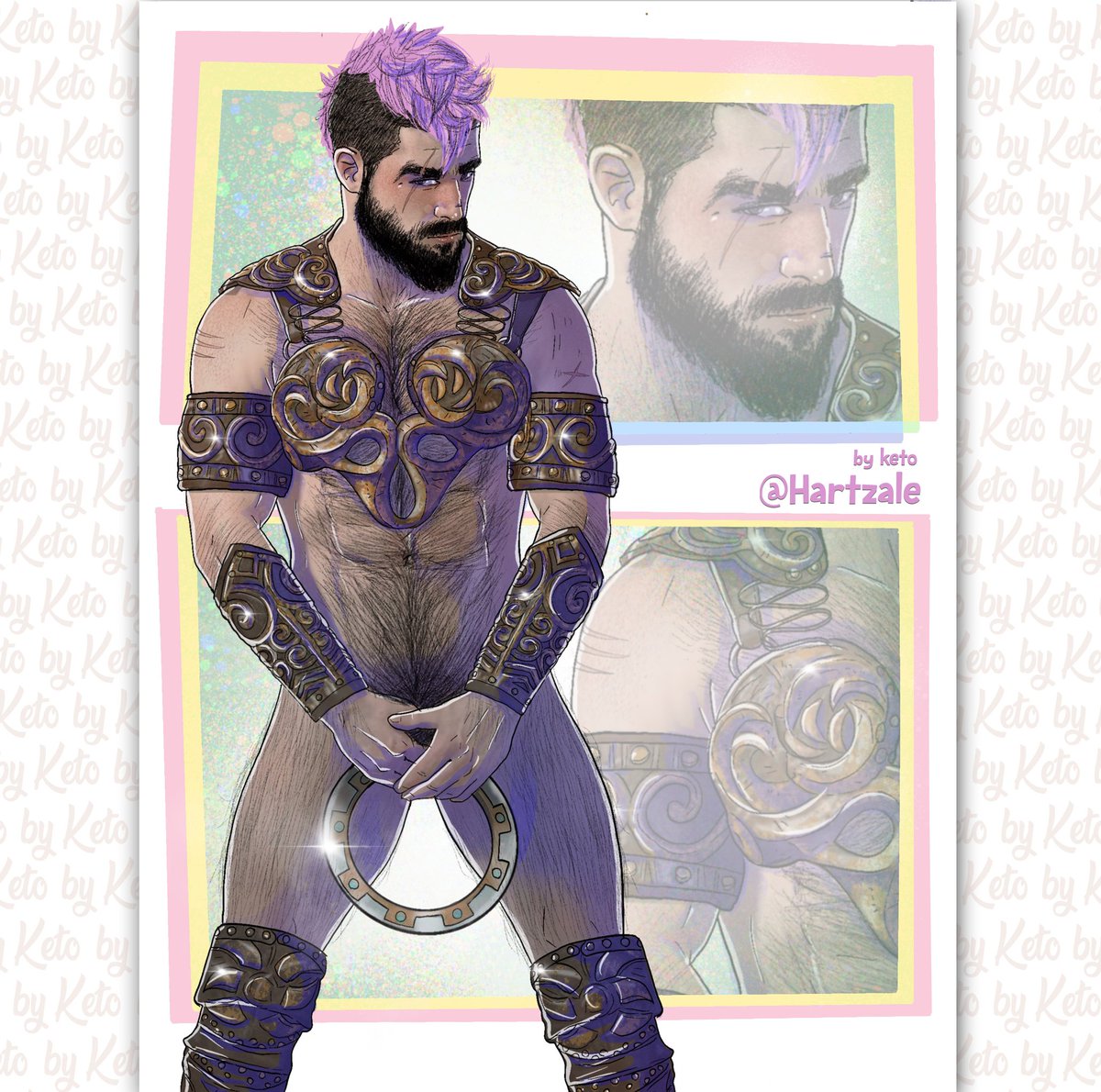 hartzale's tweet photo. Colección Fan Male: la princesa guerrera.

#hartzale #gayart #gaydrawing #xena #xenathewarriorprincess #xenalaprincesaguerrera #laprincesaguerrera #chakram #warrior #hairy #muscle #beard https://t.co/q90A5HaNYf