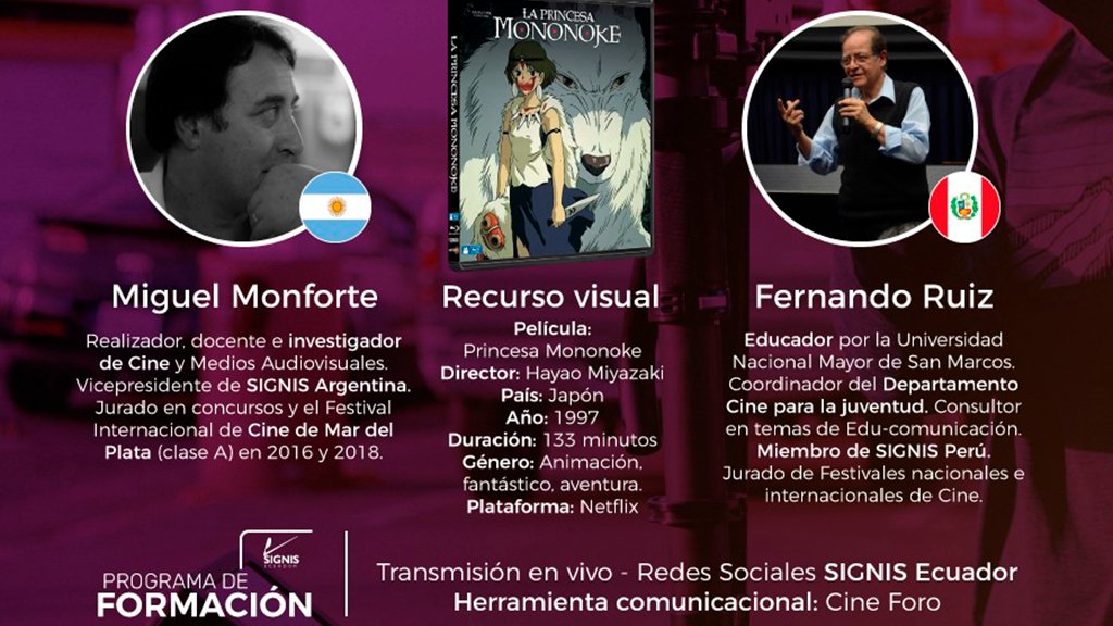 ¡No te pierdas el próximo #taller formativo de <a href="/Signisec/">SIGNIS Ecuador</a>  sobre #Cine foro, conceptualización y práctica. 24 de marzo 18:00 #Ecuador, a través de #FBLive ▶bit.ly/392KoWI  

<a href="/IsabelGatti/">Isabel Gatti</a> <a href="/OmarBogado1/">Omar Bogado</a> <a href="/SignisMX/">SIGNIS México</a> <a href="/SIGNIS/">SIGNIS</a> <a href="/ccorral25/">Cristian Corral</a>