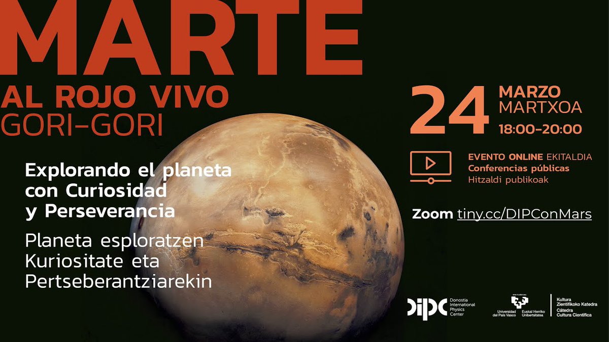 ¡Atención! Mañana "Marte al rojo vivo":

  ◻️ Silvia Bonoli, Carrie Bridge, Agustín Sánchez Lavega, Juan Manuel Madariaga y Miguel Ángel Carrera. 
  ◻️ 18:00
  ◻️ Zoom (ow.ly/epyA50E60ca) y Youtube live (ow.ly/tWlN50E60c8)

ow.ly/nPb550E60c9