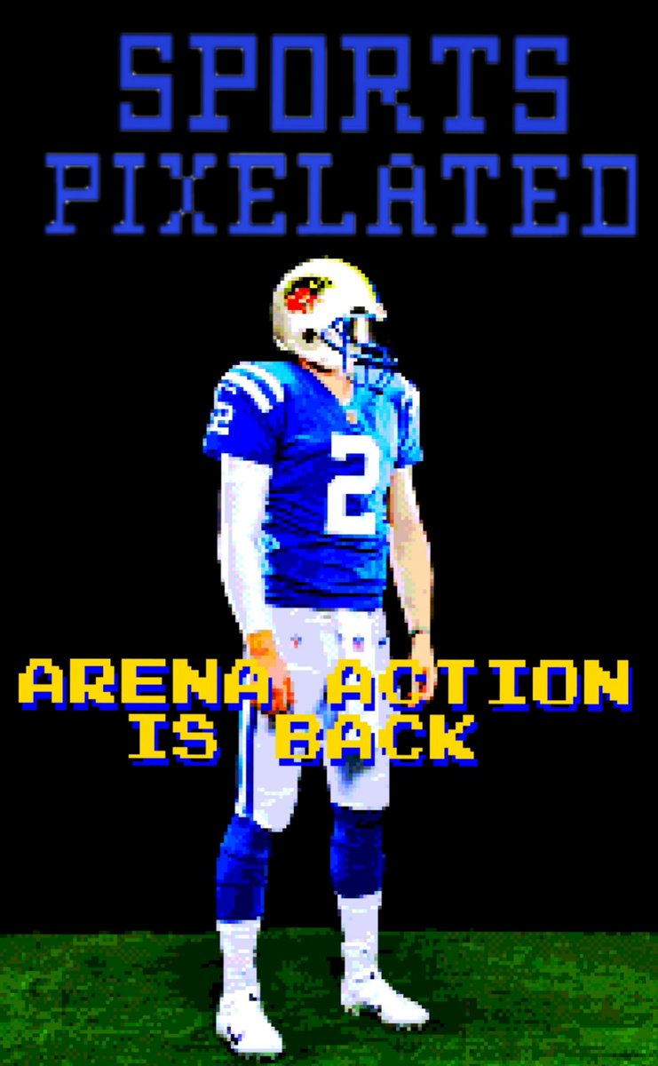 SportsPixelate1's tweet photo. After a brief hiatus we step back into the arena! #afl #retrobowl #football #pixelart #collage #charleston @RetroBowl_AFL https://t.co/itK2YiGZTU