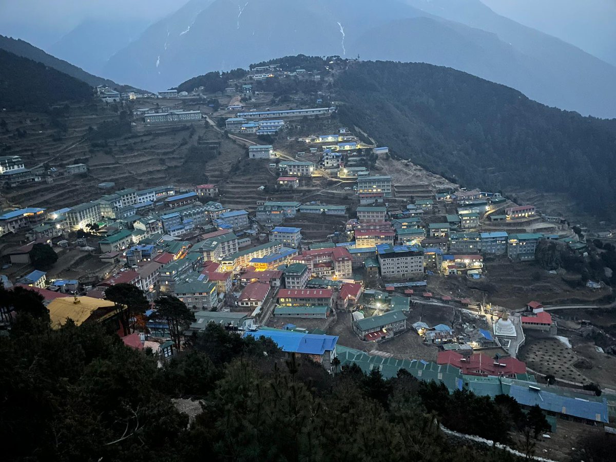HColibasanu's tweet photo. Long day in Lukla, Nepal.
Special shoes, special food, special company with my team partner Marius Gane. Stay close and follow our journey #Dhaulagiri2021 https://t.co/w5rXPAhE21