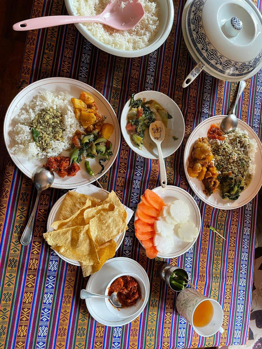 HColibasanu's tweet photo. Long day in Lukla, Nepal.
Special shoes, special food, special company with my team partner Marius Gane. Stay close and follow our journey #Dhaulagiri2021 https://t.co/w5rXPAhE21