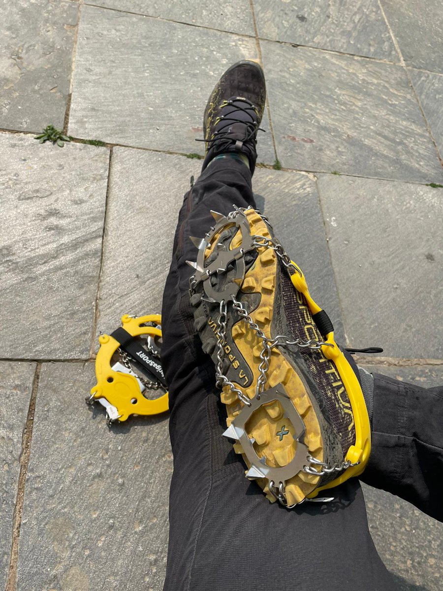 HColibasanu's tweet photo. Long day in Lukla, Nepal.
Special shoes, special food, special company with my team partner Marius Gane. Stay close and follow our journey #Dhaulagiri2021 https://t.co/w5rXPAhE21