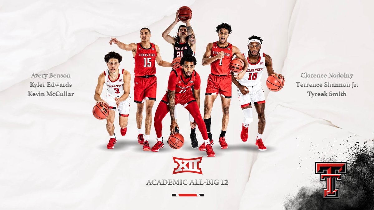 TexasTechMBB's tweet photo. 📚 We've set a new program record with six Academic All-Big 12 honors! https://t.co/11avALvX4g