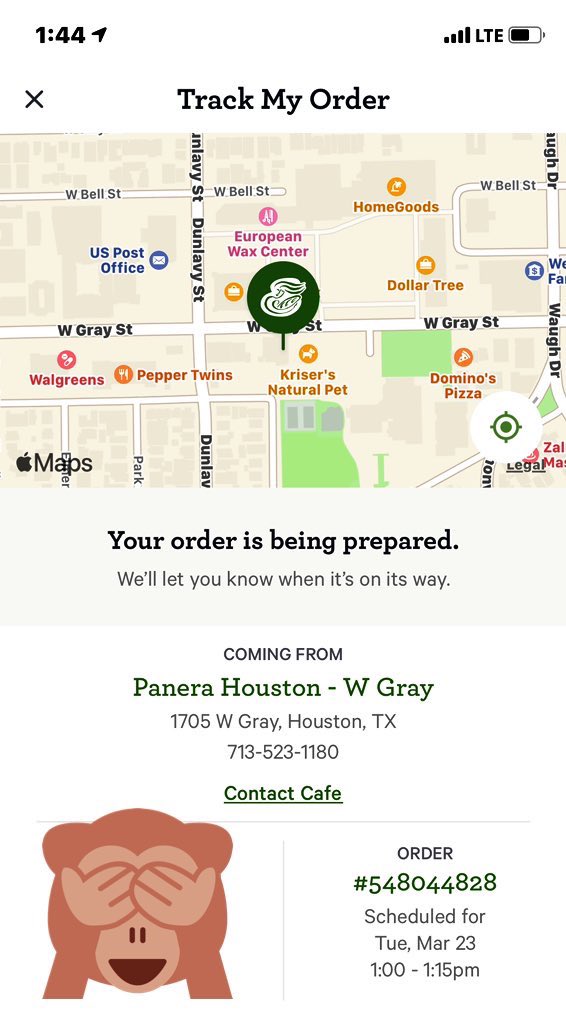 lonestarindc's tweet photo. @panerabread my lunch is lost? Can you help me get it or at least a refund? I’ve tried calling the location but it just rings and rings. Would appreciate any help, I’ve got a very rumbly tummy. #lunchtimetroubles #missedlunch #hangry https://t.co/Lg9pvVRLJL