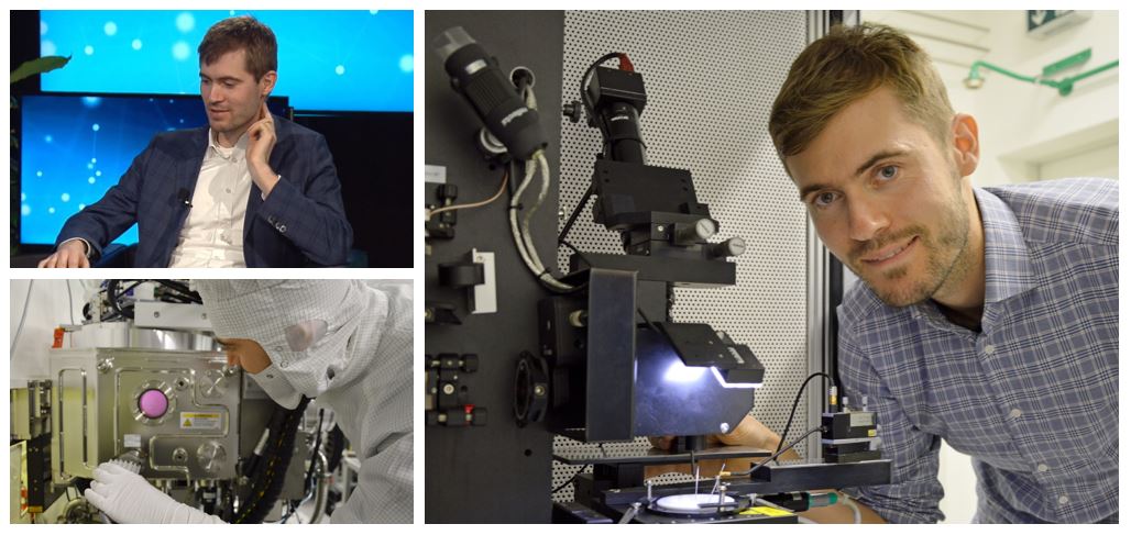 Fraunhofer's tweet image. Der erste Hugo-Geiger-Preis geht an Dr. Simon Fichtner. In seiner Promotionsarbeit am @FraunhoferISIT entdeckte er, d. Aluminiumscandiumnitrid #ferreolektrische Eigenschaften besitzt. Ferroelektrische Bauteile bescheren Halbleiterelementen im #NextGenerationComputing einen Schub.