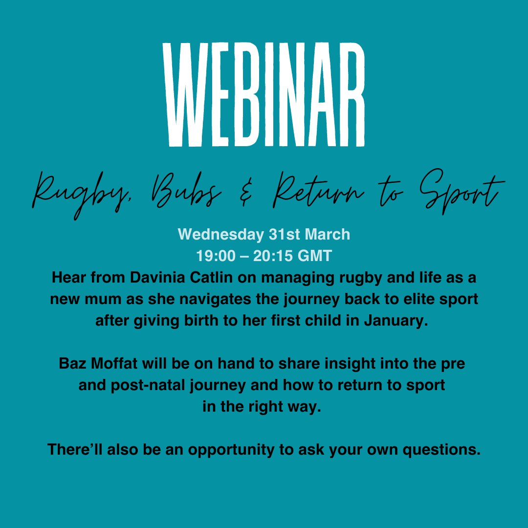 Girls Rugby Club (@girlsrugbyclub) on Twitter photo We've teamed up with <a href="/HarlequinsWomen/">Harlequins Women ๐</a> star <a href="/daviniacatlin/">Davinia Catlin</a> & <a href="/BazMoffat/">Baz Moffat</a> from <a href="/thewellhq/">thewellhq</a> to talk all about returning to sport post baby ๐ถโ
โ
The seemingly impossible is most certainly possible & weโre here to support you all the way! โ
โ
Sign up here l8r.it/IG3d We've teamed up with <a href="/HarlequinsWomen/">Harlequins Women ๐</a> star <a href="/daviniacatlin/">Davinia Catlin</a> & <a href="/BazMoffat/">Baz Moffat</a> from <a href="/thewellhq/">thewellhq</a> to talk all about returning to sport post baby ๐ถโ
โ
The seemingly impossible is most certainly possible & weโre here to support you all the way! โ
โ
Sign up here l8r.it/IG3d