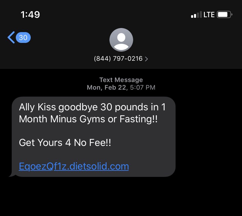1st off how did you get my number 2nd off I’m 20 and only weigh 100 pounds so if I lost 30 you would have to add in an extra kiss because I would be dead