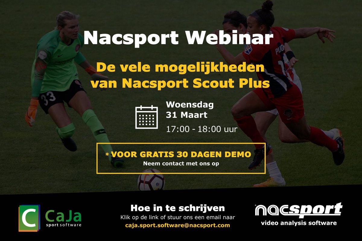 Voetbalcoaching's tweet photo. Volgende week woensdag weer ontwikkelen in video analyse @Nacsport @CaJaSport_NL ⚽️🔥 https://t.co/TvJgDq9NAq