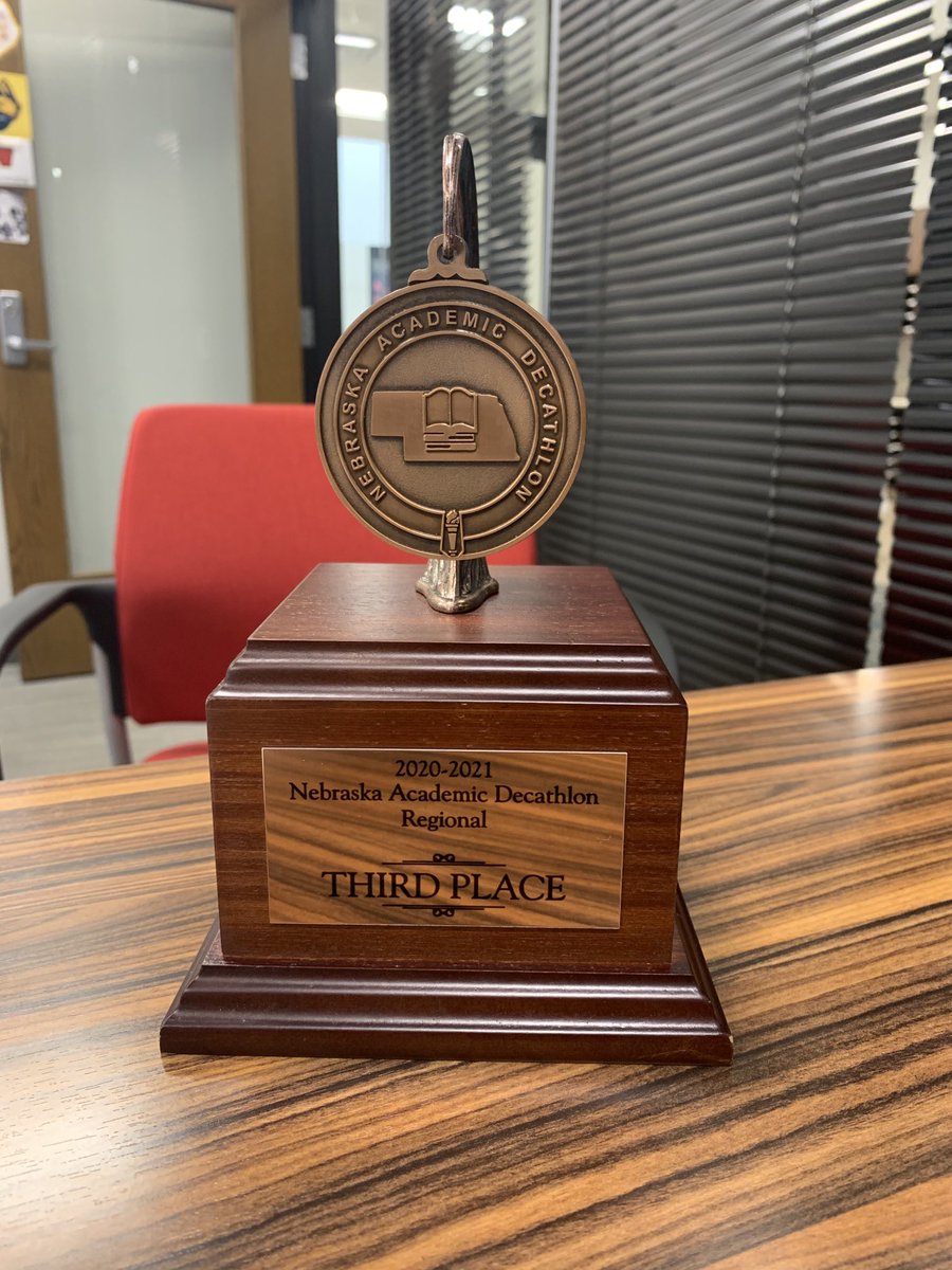 2022Wolverine's tweet photo. Northwest HS actually has its first ever Academic Decathlon Regional Trophy - 3rd Place. Congratulations students!! https://t.co/sES6qX8nMk