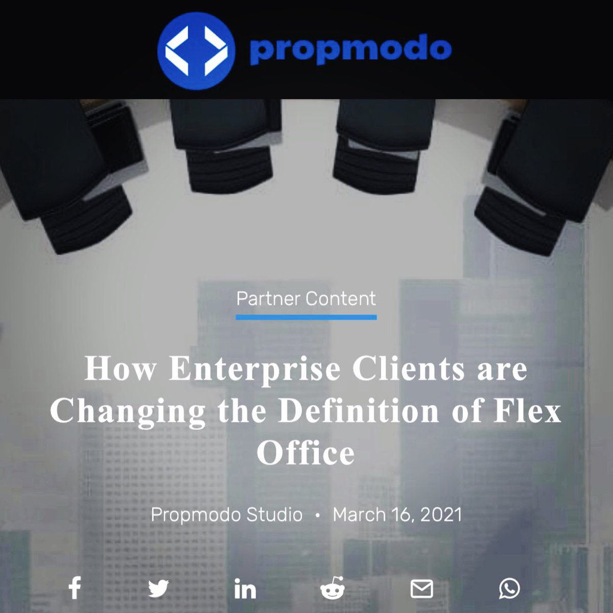Excellent <a href="/propmodo/">Propmodo</a> article on Flex Enterprise Clients and #SpaceAsAService #FlexbyBXP <a href="/bxpboston/">Boston Properties</a>