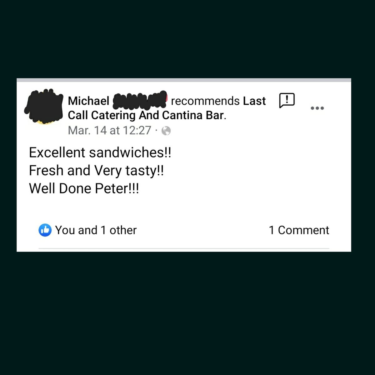 Peter_T76's tweet photo. Here's a few reviews from my catering services. Check out my website and when you're in the #Burlington #Ontario area come by and try some of my great cooking.
See you folks soon!

Cheers,
Peter T.
@lastcallcaterng 

#Food #Foodies #cateringcook #foodiebeauty #smallbusiness https://t.co/SHIZoaFxJ3