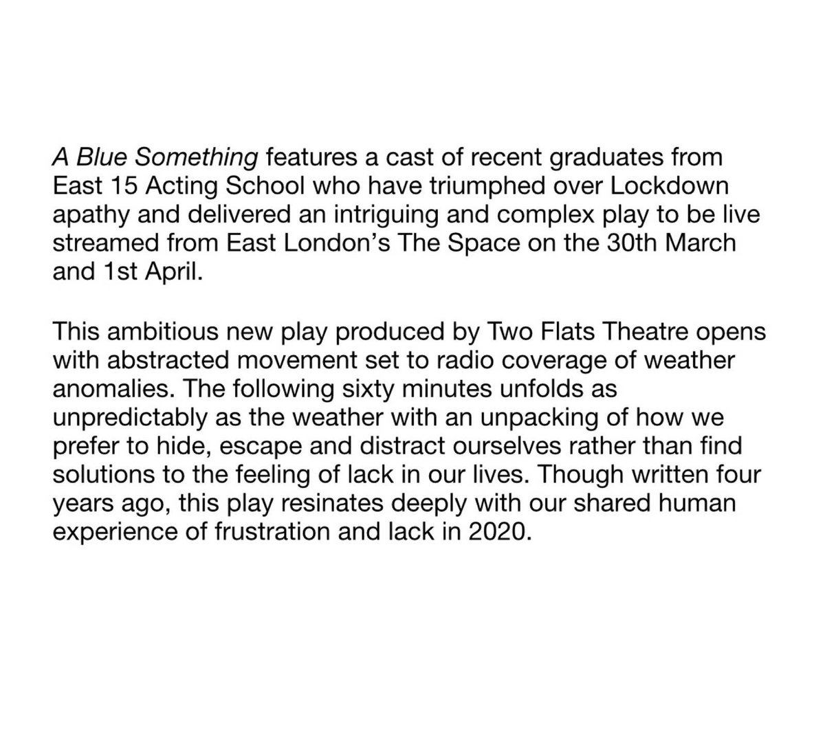 Two Flats Theatre tweet media