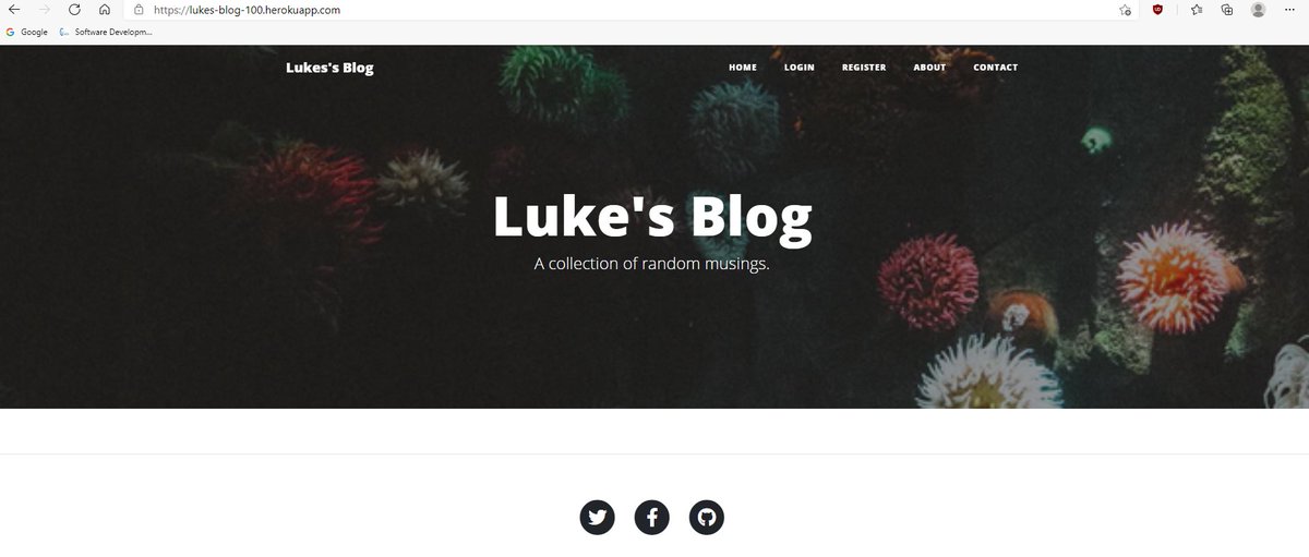 LukeOLeary17's tweet photo. Day 70 - Launched the blog website using Heroku. Have now built a web app from scratch and launched it live. Really good grasp of the Flask framework now. Will be revisiting again to create my own website soon!

#100DaysOfCode #PythonLearning https://t.co/mzeaySuFqf