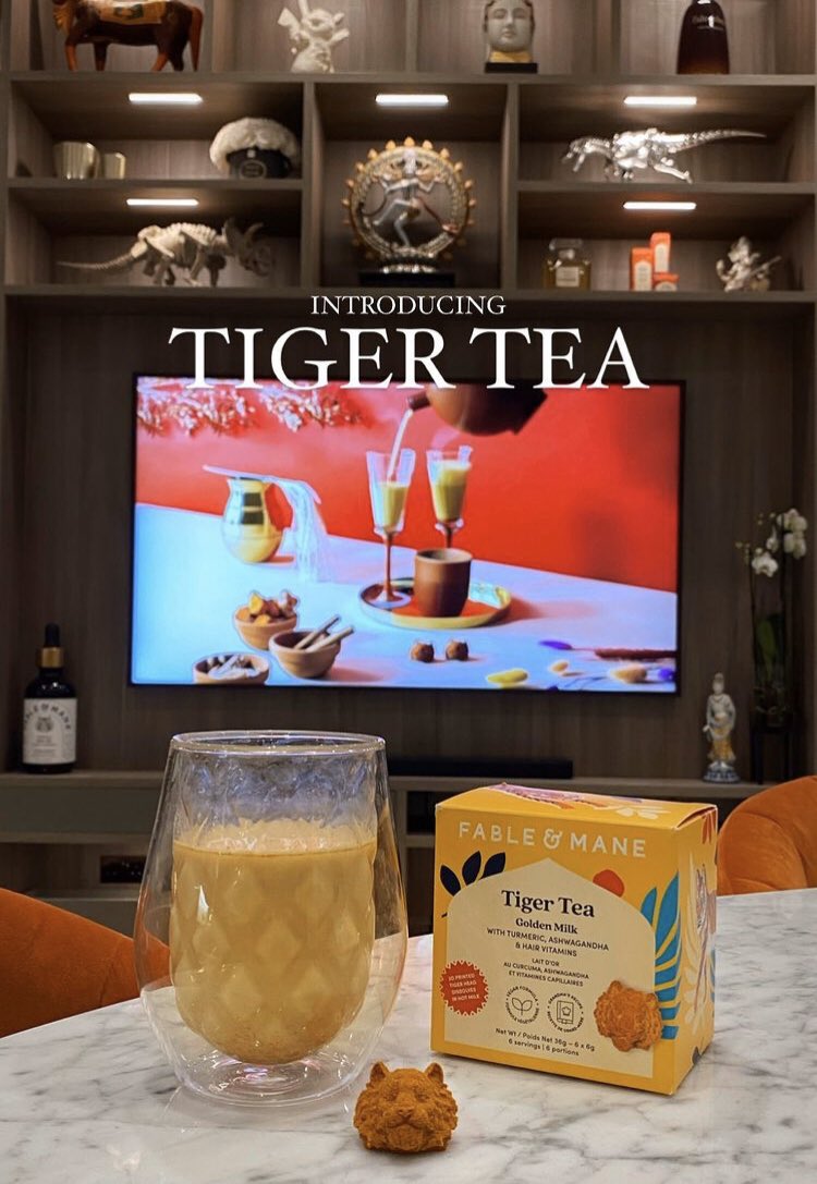 HauerLinda's tweet photo. JUST LAUNCHED - congrats FABLE&MANE for this new product that complements so well your offering! https://t.co/TgaTccvCb3 #indianwisdom #newlaunch #haircare #fableandmane #tigertea 🐅🐅🐅 https://t.co/VoVDLOAPVN