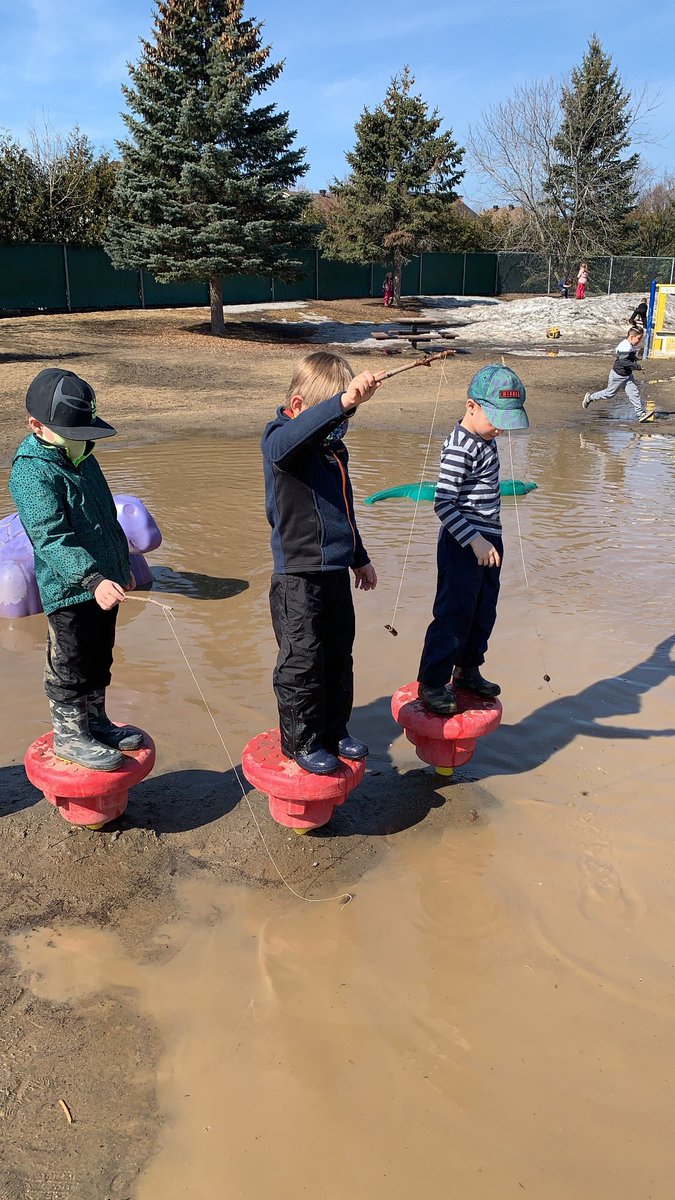 GUAbumblebees's tweet image. Some of our Bumblebees turned into fishermen today! They found a stick and wanted to add string to it to make their own fishing rods!!🎣👏🏼 Spring is here and we are excited about it!☀️