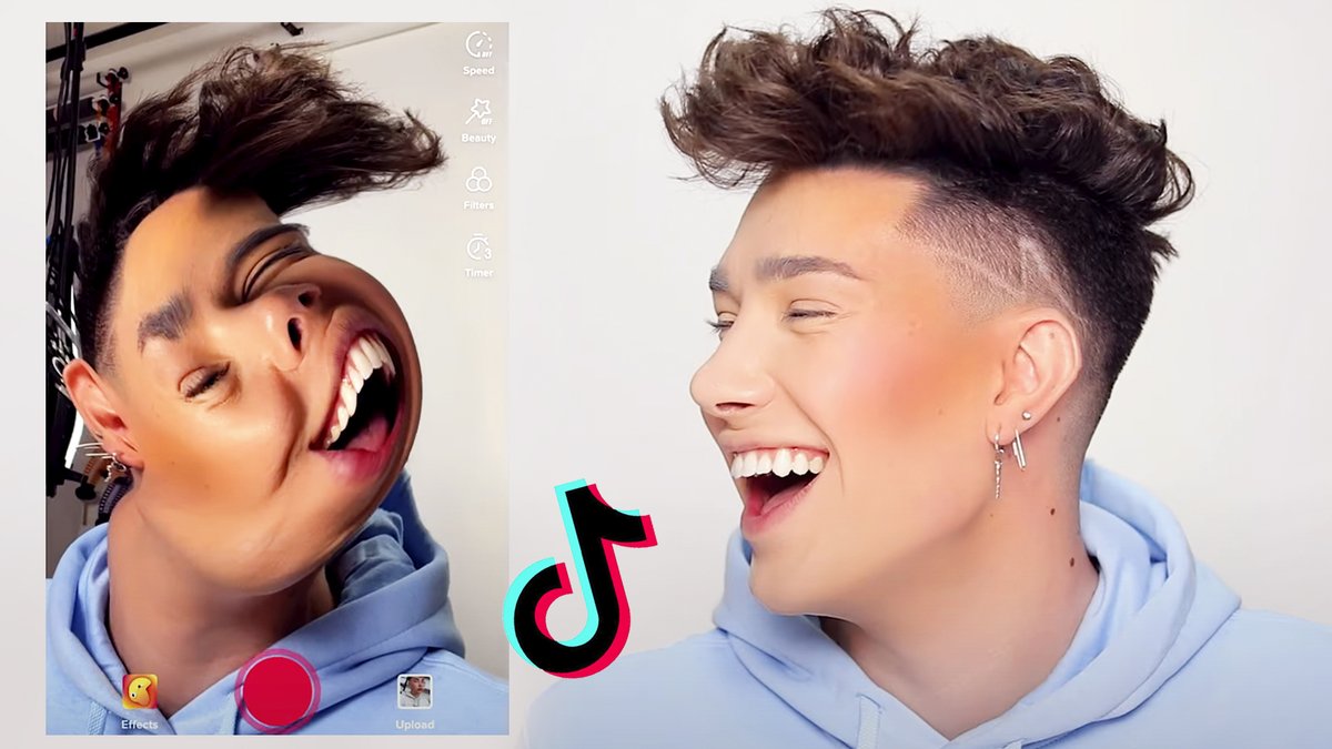 jamescharles's tweet photo. RETWEET to be the next video's sister shoutout!!

I got rid of my mirror and used only viral face distorting filters to do my makeup HAHAHAHAHA https://t.co/mVjOCVEFoR https://t.co/XQoITcaAU5