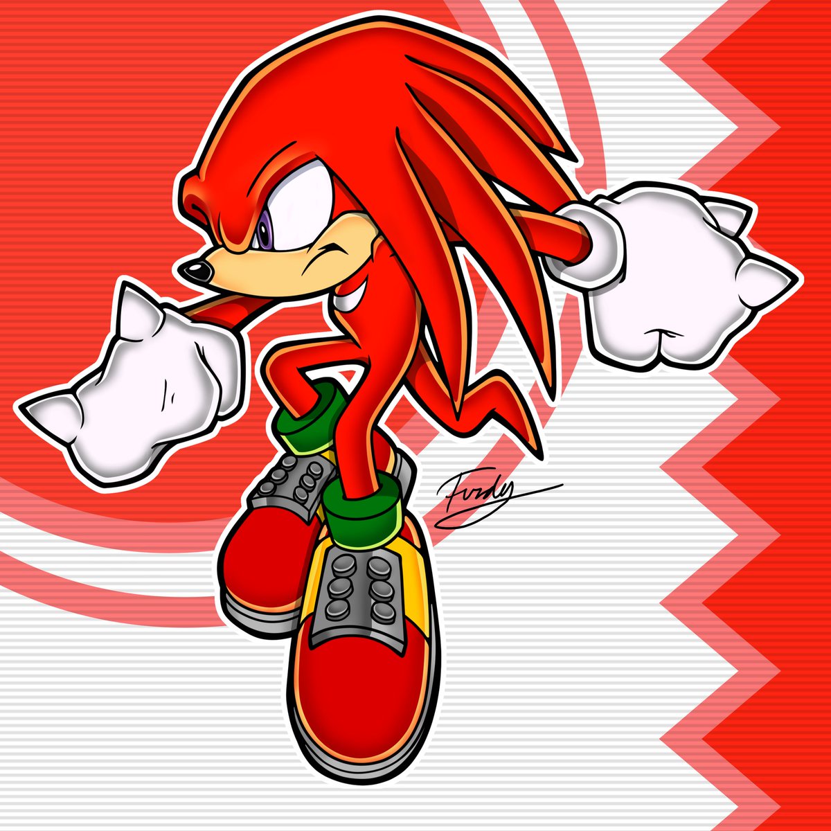 Heres a boy drew recently #Knuckles.
