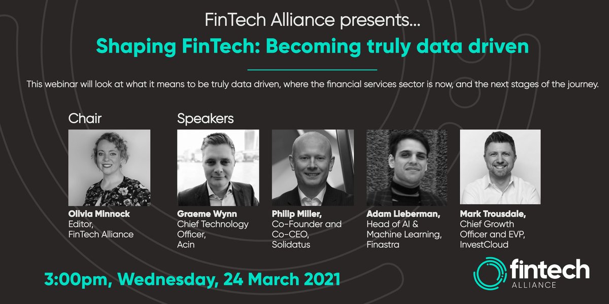 AllianceFintech's tweet photo. Next on #ShapingFinTech...
๐ก We'll be discussing what it means to be truly data driven, where the #FinancialServices sector is now and the next stages of the journey.
๐ฃ๏ธ @FinastraFS | @Acintweets | @Solidatus_com | @InvestCloud
๐ https://t.co/ok5dma3eGz https://t.co/sQOBgdGBSD