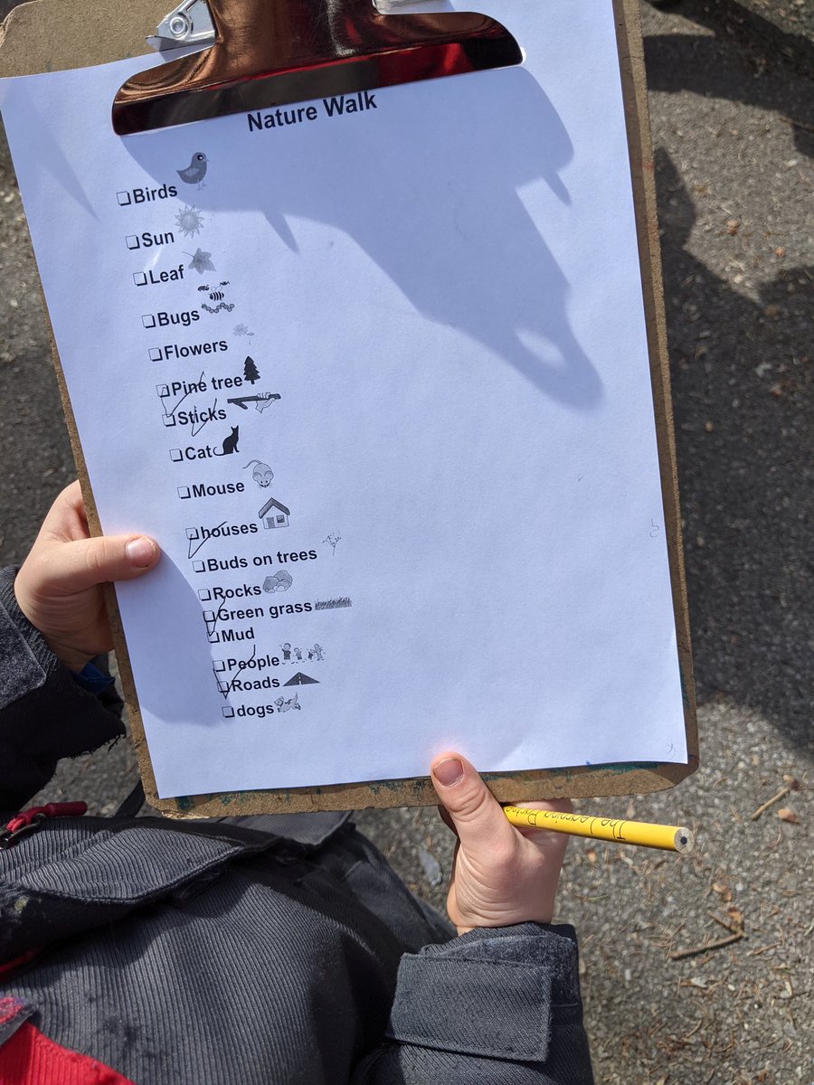 Kinder_Bears's tweet photo. We went on a nature walk today. We came up with a list of what we might see before we started. https://t.co/GQDevrdpG6