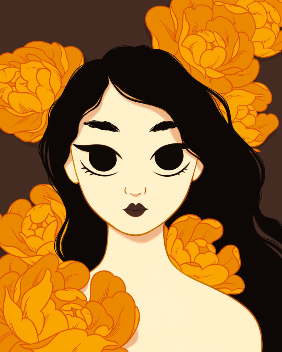 Finally finished! #illustration #peonies