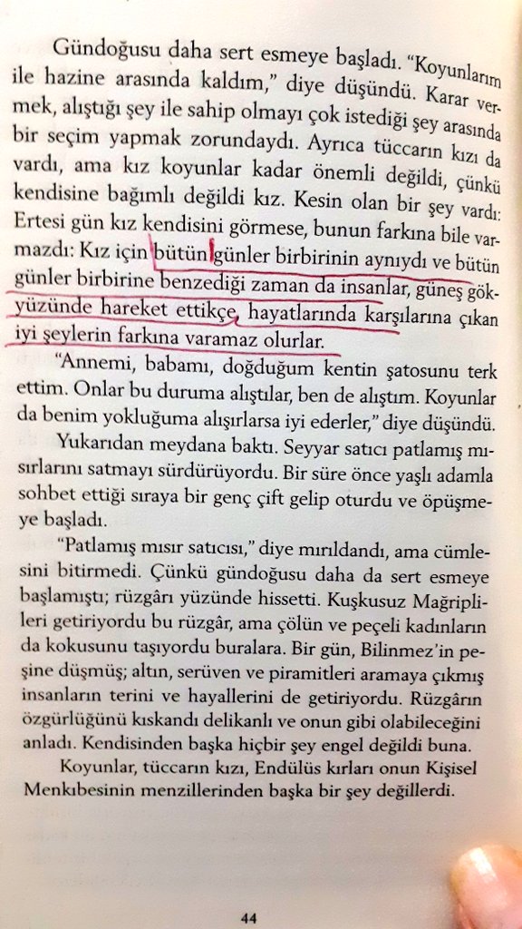 bodrumkomiseri's tweet photo. Bütün günler birbirinin aynıydı ve bütün günler birbirine benzediği zaman da insanlar, güneş gökyüzünde hareket ettikçe hayatlarında karşılarına çıkan iyi şeylerin farkına varamaz olurlar.
#simyacı https://t.co/nuOWeMlZw9