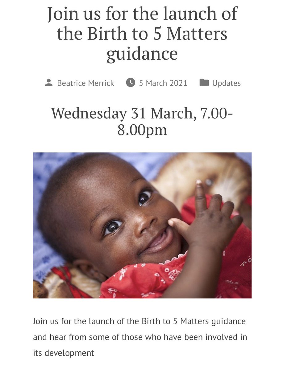 KarenMBoardman's tweet photo. Are you joining us for the launch of Birth to Five Matters? Here are the booking details .... 
https://t.co/AFOzyCNnFw https://t.co/UhqqTQInKN